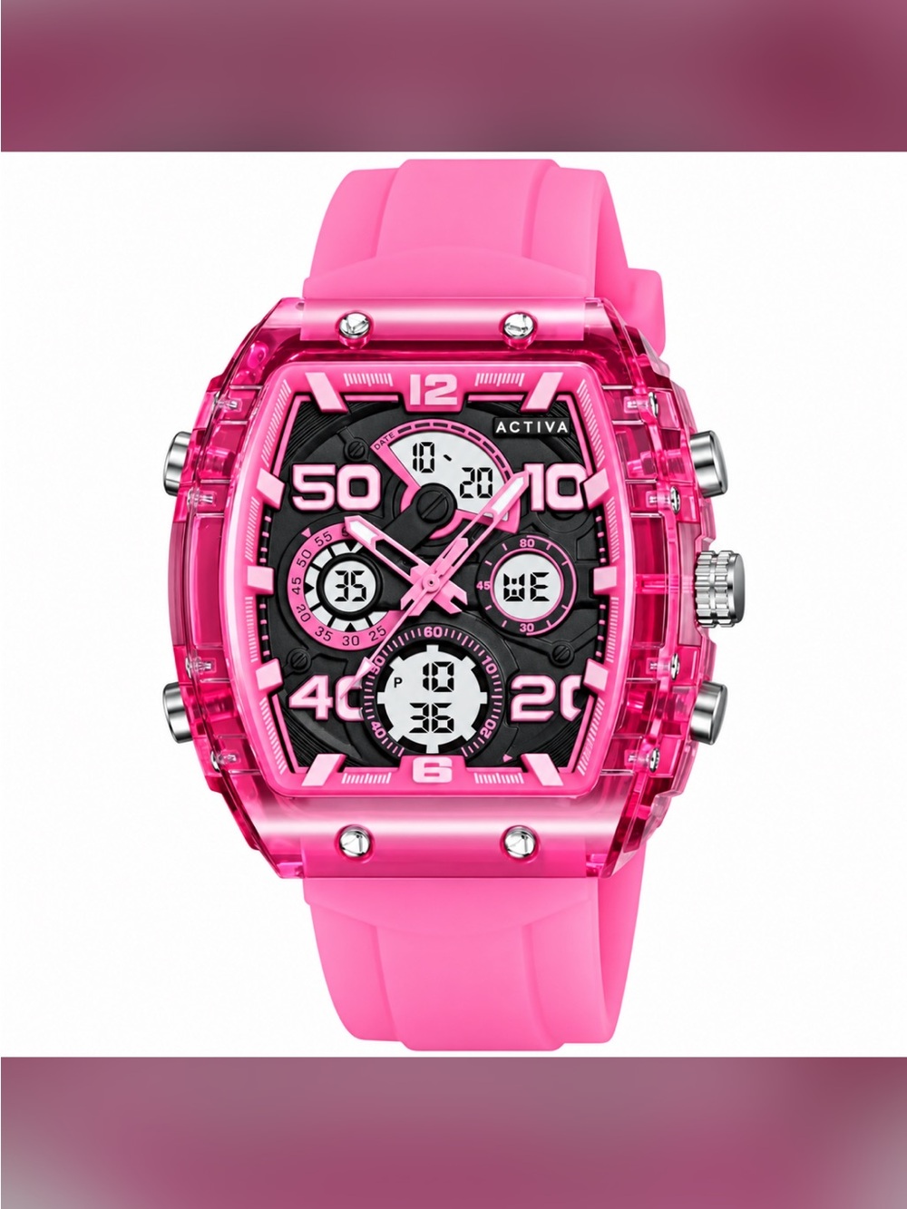 Activa X Invicta
Digital Essentials Men's Watch - 45mm, Pink(ACW8109-012)